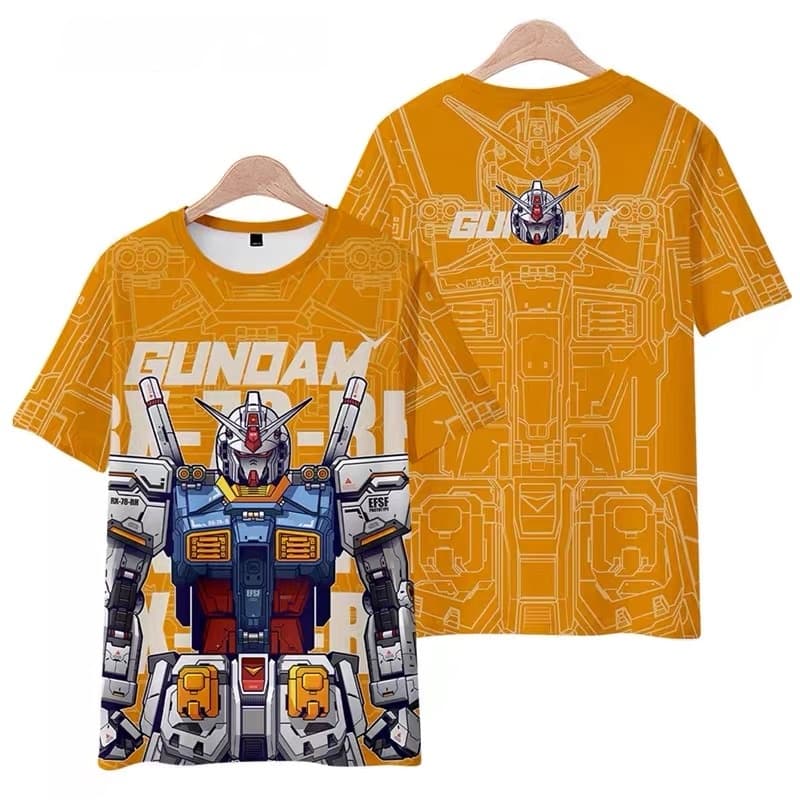 Model Kit Gundam Wing - Camiseta masculina com estampa 3D do