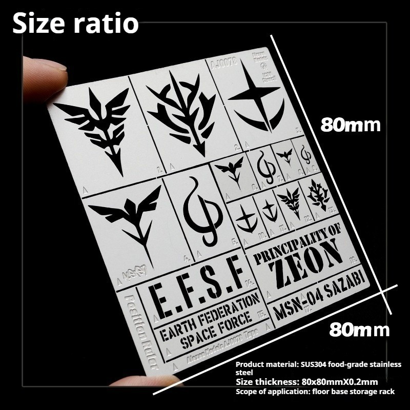 Model Kit Gundam Wing - Molde de Estêncil para Aerografia em
