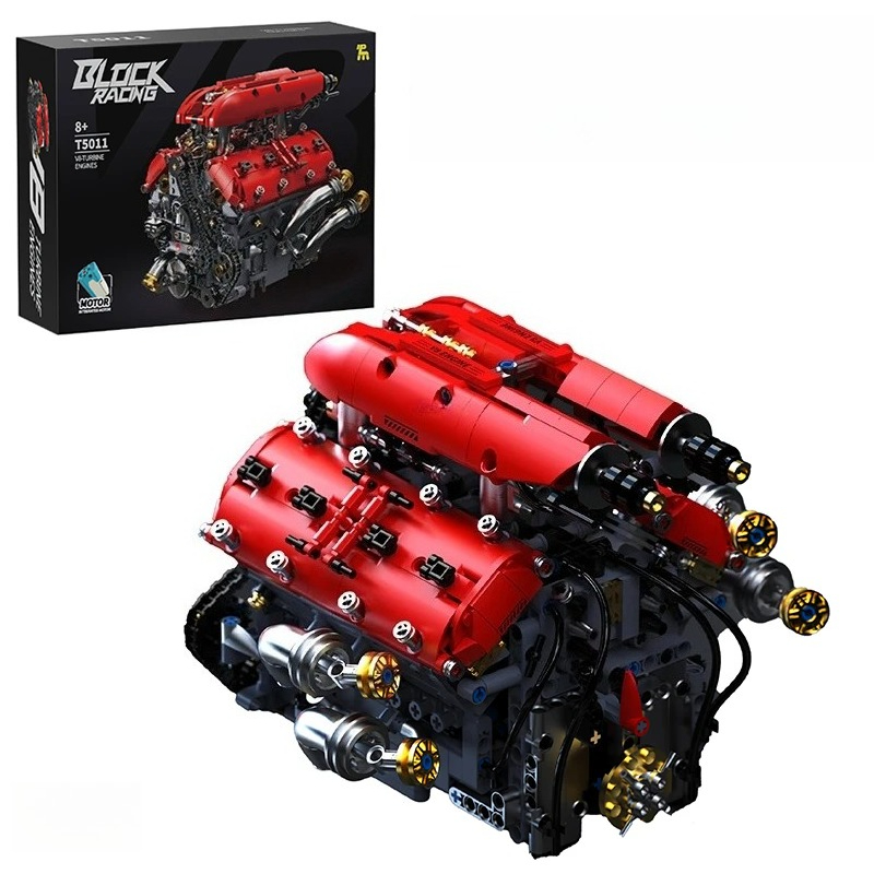 Model Kit V8 Engine - T5011 1370 peças Kit de Blocos