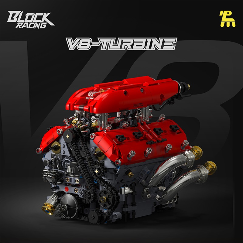 T5011 1370 peças Kit de Blocos - Model Kit V8 Engine avaliação e preço