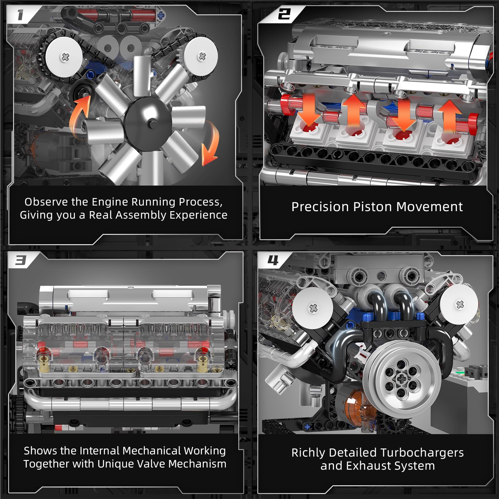 Kit de Blocos de Montar Mould  - Model Kit V8 Engine avaliação e preço